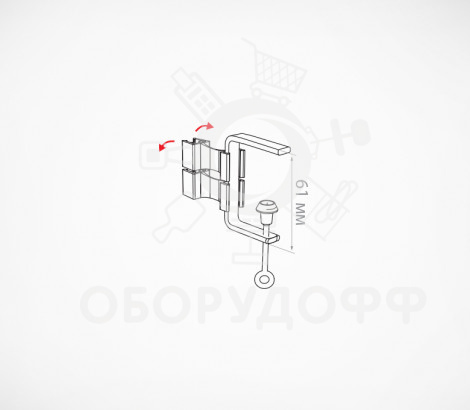 FIX-SW Струбцина с подвижным держателем вывесок