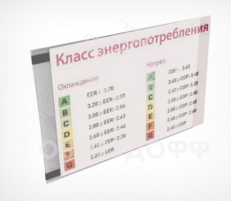 PS-M Информационый из прозрачного пластика с магнитным скотчем горизонтальный