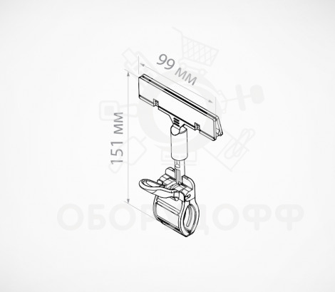 CLAMP-DBL Большой универсальный ценникодержатель на прищепке