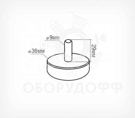 MAGNET-ROD Подставка на магните для крепления на металлических поверхностях