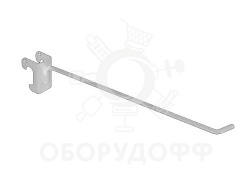 RS(TOP) 291-294 Крючок на овальную трубу (30х15), белый муар
