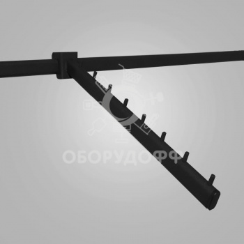 KB7299 Кронштейн черный на овальную трубу 7 штырьков наклонный