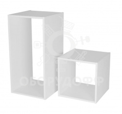 SB-404080(-2)4080 Декоративный куб 400х400х800H, ЛДСП 16мм, 90 гр. белый шагрень, без двух сторон