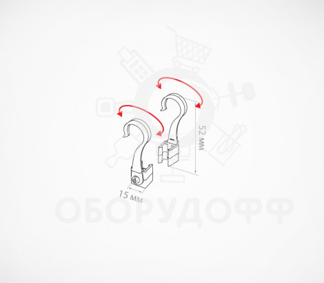 TUBE HOOK Крючок с подвижным основанием для подвешивания рамок на трубу