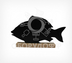 BB FISH Меловая табличка для нанесения надписей 