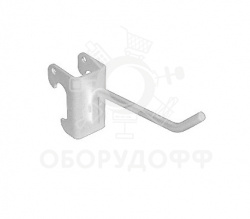 RS(TOP) 291-294 Крючок на овальную трубу (30х15), белый муар