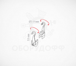 F-CLIP-SW Крючок с подвижным основанием для подвешивания пластиковых рамок