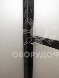 BAZ3815 Стойка черная  38х38 мм, с 4-х сторонней перфорацией