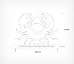 BB CRAB Меловая табличка для нанесения надписей 