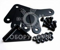 Крепеж стойки MS Standart BLACK (Г-образные уголки 4 шт.+ подпятник пласт.1 шт.)